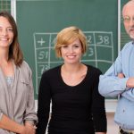 Group of three school teachers